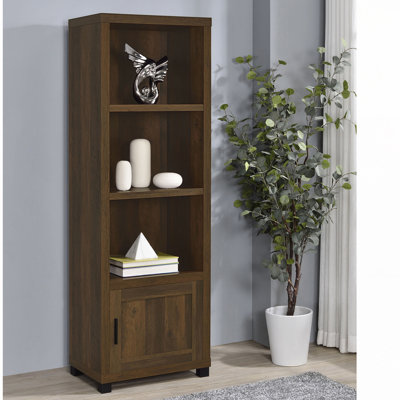 3-Shelf Open Bookcase with Doors