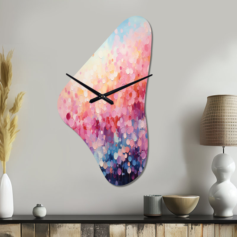 Horloge murale 3D Cotton Candy I - Boomerang Shape, Moyenne