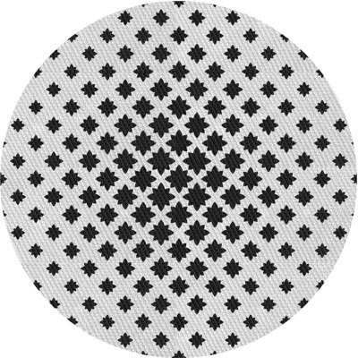 Tapis gris/noir tissé à la machine