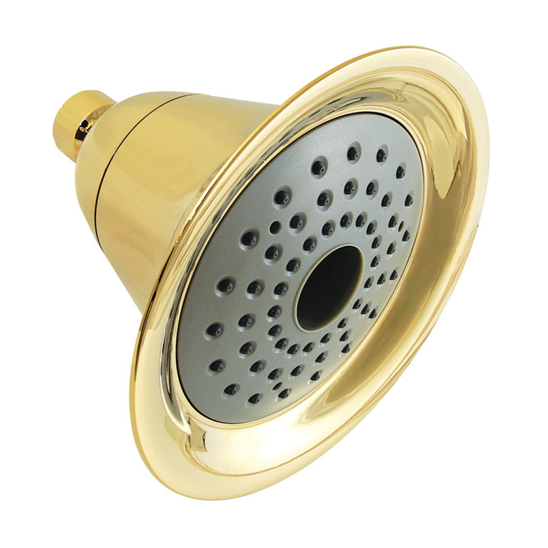Pomme de douche ronde en ABS 2 fonctions Kingston, Laiton poli