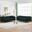 Canapé surdimensionné en chenille avec design 3 + 3 places, style capitonné moderne, pieds en métal doré pour des espaces de vie confortables-1178641171
