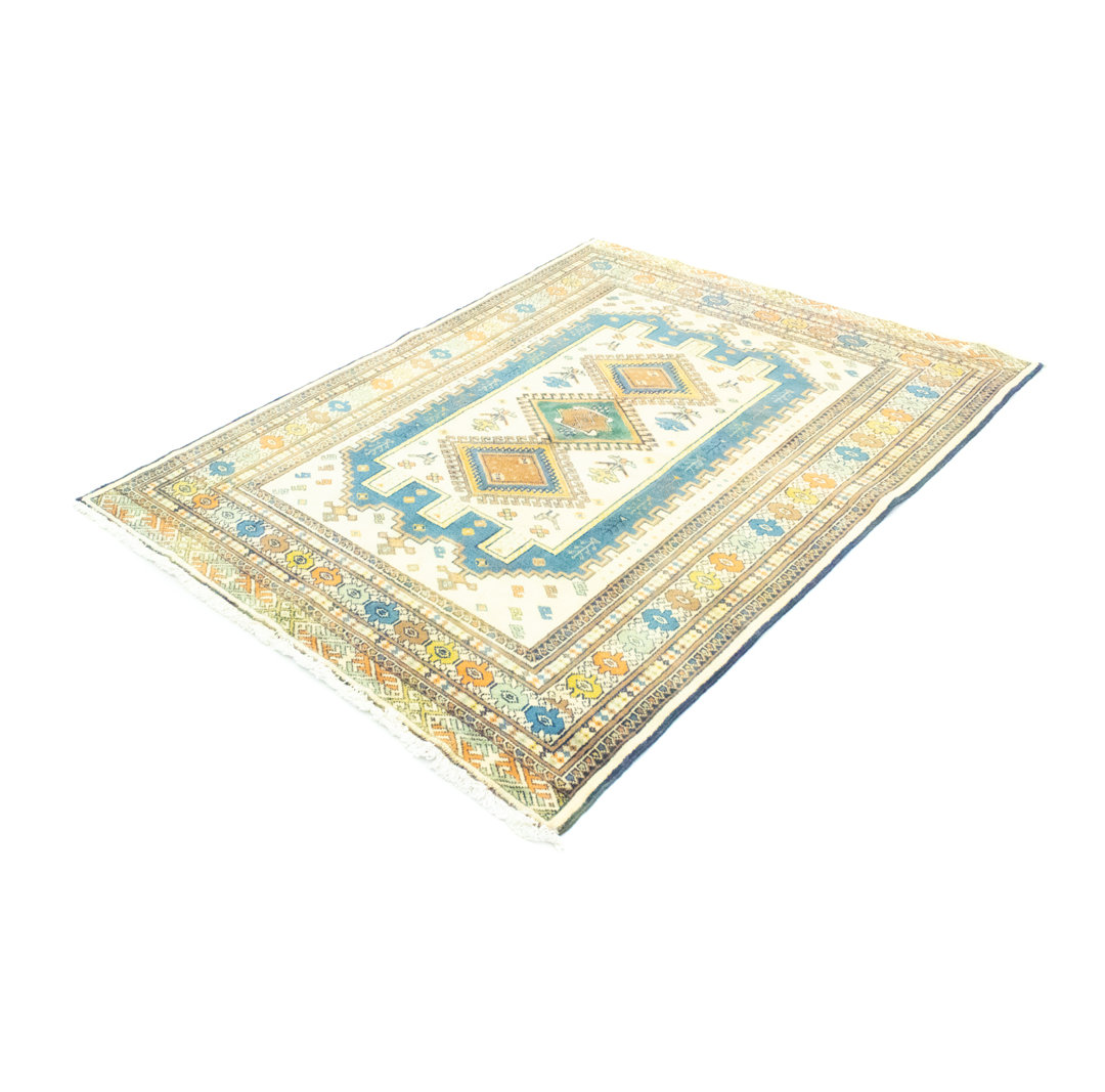 Vannessa Hand Knotted Wool Cream/Blue Indoor/Outdoor Rug