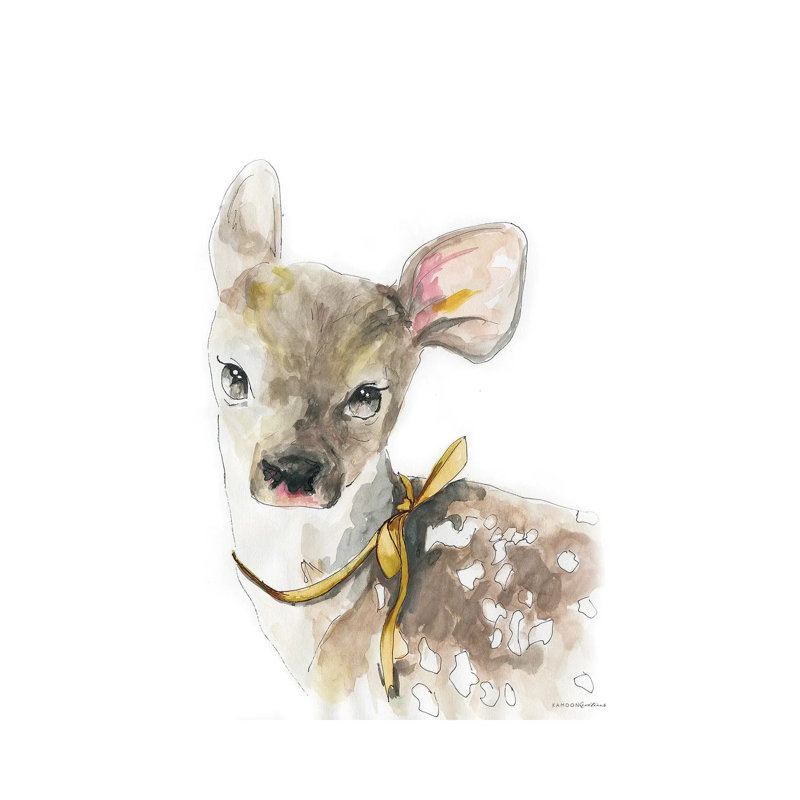 Marigold Doe by Kamdon Kreations - Wrapped Canvas Painting, 20.32 cm H x 30.48 cm W