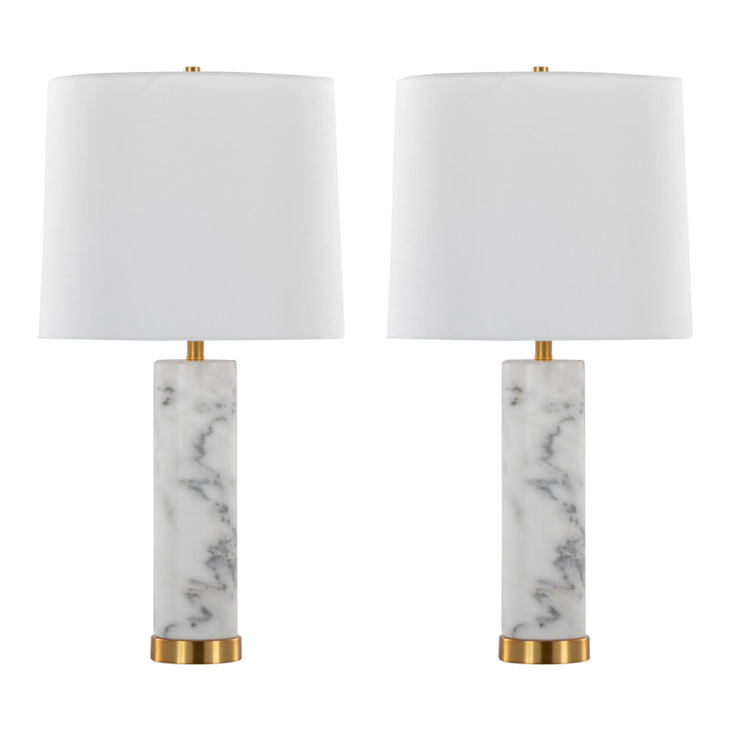 Marbella 26" Marble Table Lamp - Set of 2