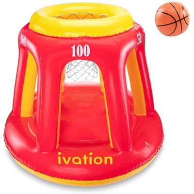 Inflatable Floating Basketball Hoop & Blow up Ball for Swimming Pool -  Ivation, IVAPLHOOP