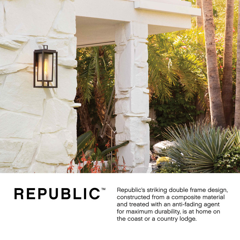 Medium Wall Mount Lantern, Oil Rubbed Bronze, 16" H x 7" W x 6.75" D