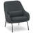 Elmont 30"W Upholstered Contemporary Accent Chair with Curved Design, Lower Back Pillow, and Metal Legs-419981617