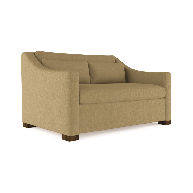 Causeuse Crosby, H 32,5 po x l 60 po x P 43 po, Tapis massepain en lin à tissage carré, Naturel