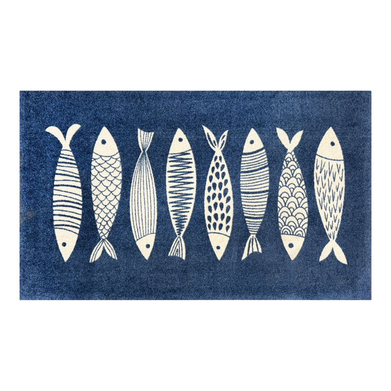 Fish Tango Washable Rug, 24" W x 35" L  , Nylon