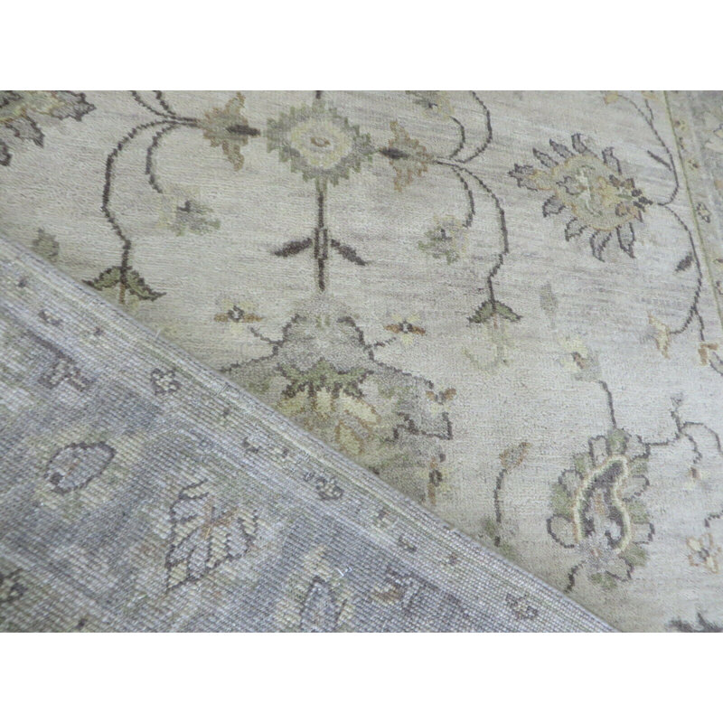 Tapis oriental noué à la main beige Oushak