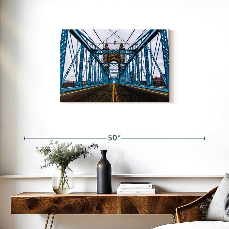 Pont bleu de Cincinnati, H 20 po x l 30 po