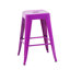 Tabouret à hauteur de comptoir 24 po, ensemble de 4 tabourets de bar en métal sans dossier, empilable, amovible et facile à assembler, pour économiser de l'espace pour un îlot de cuisine / bar / café / salle à manger (mauve)-130941222-130941228