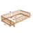 Queen Size Floor Bed with Door,Solid Wood Platform Bed Frame with Fence,Suitable for children,Pine Wood-951953455