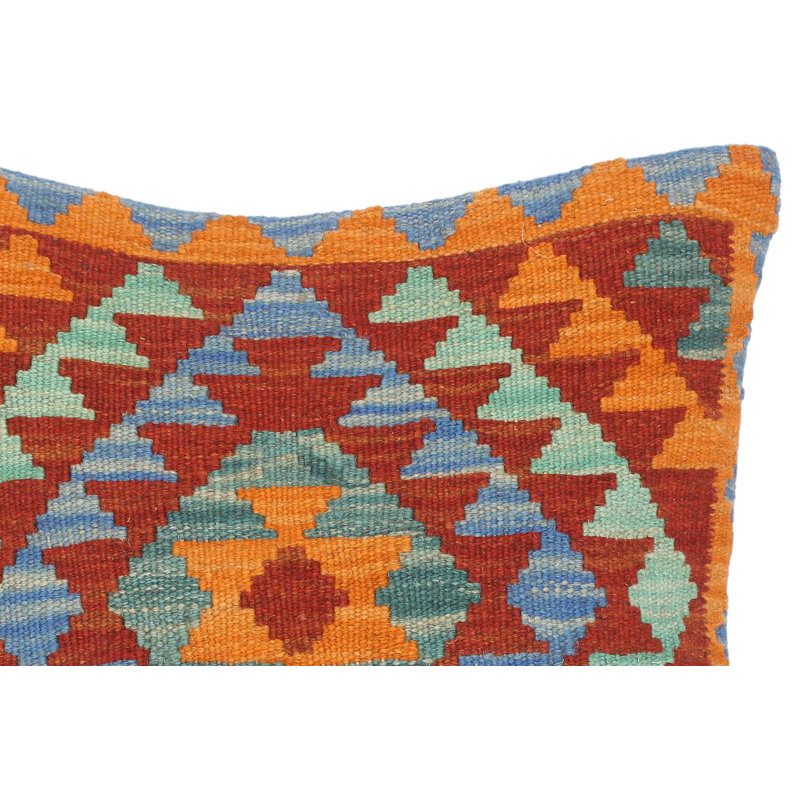 Hand-Woven Rectangular Wool Pillow Cover & Insert