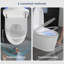 Toilette intelligente avec ouverture / fermeture automatique, capteur de pied affleurant, siège chauffant, bouclier en mousse, veilleuse, affichage à DEL, télécommande - fonctionnement sans contact,
