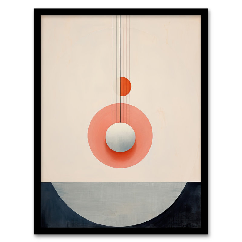Tick Tock Minimalist Abstract Clock 1 Piece Single Picture Frame Wall Art
