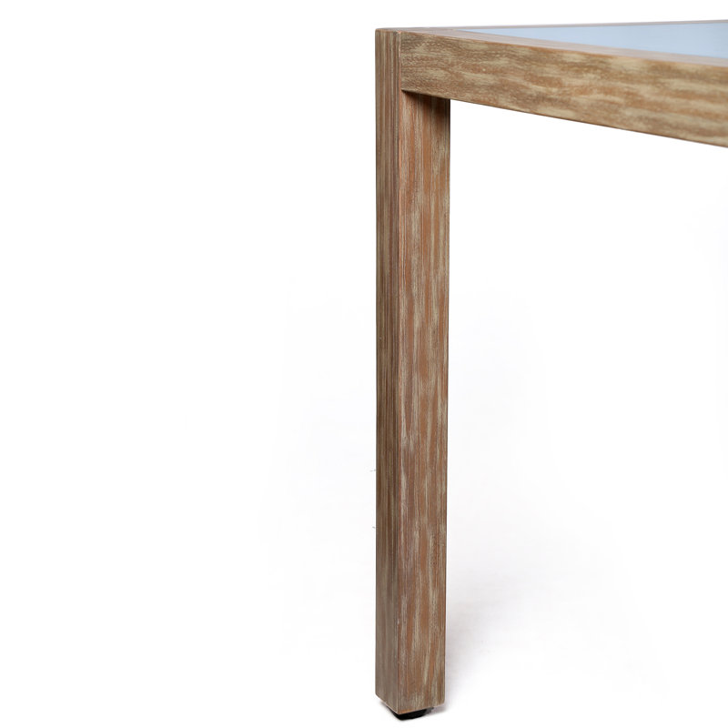 Artie Rectangular Eucalyptus Outdoor Dining Table , 79'' in. W 39.5'' in. D, Eucalyptus