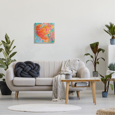 «Street Style Heart Shape Bold Paint Splatter» par Porter Hastings - peinture sur toile tendue