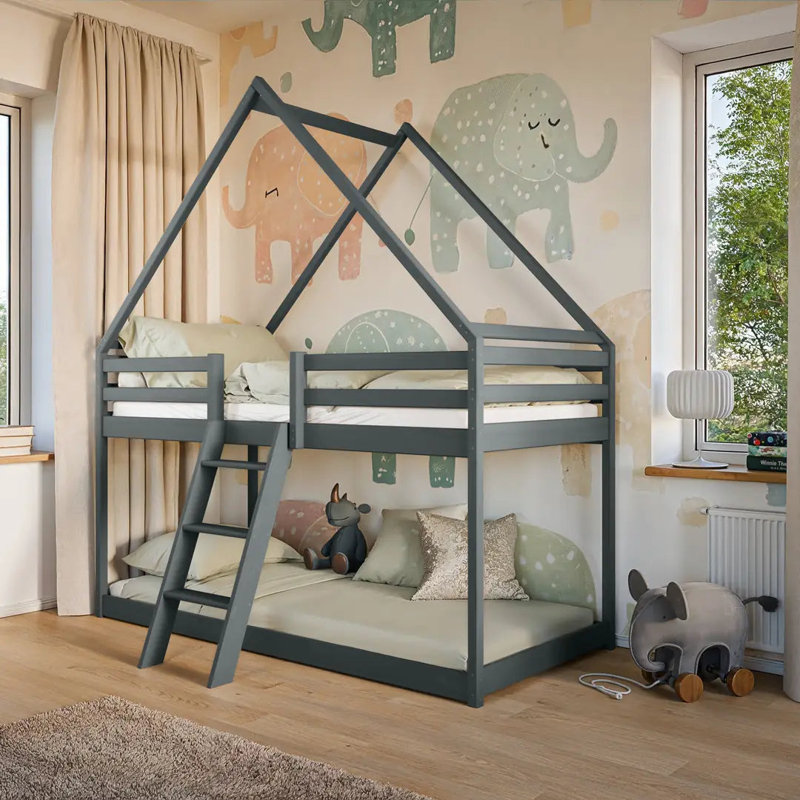 Single (3') Solid Wood Bed Frame, Graphite