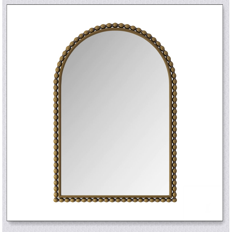 Miroir de salle de bain en fer Iron Arch, Doré