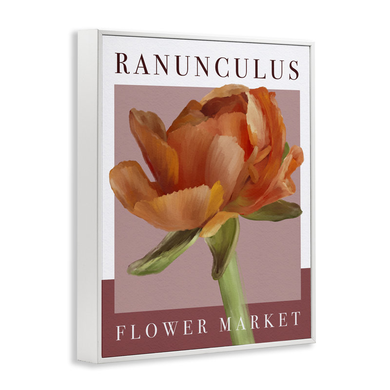 «Ranunculus Flower Market», estampe numérique, design par Jennifer Stith, Encadrement giclée blanc côtier, H 30 po x l 24 po