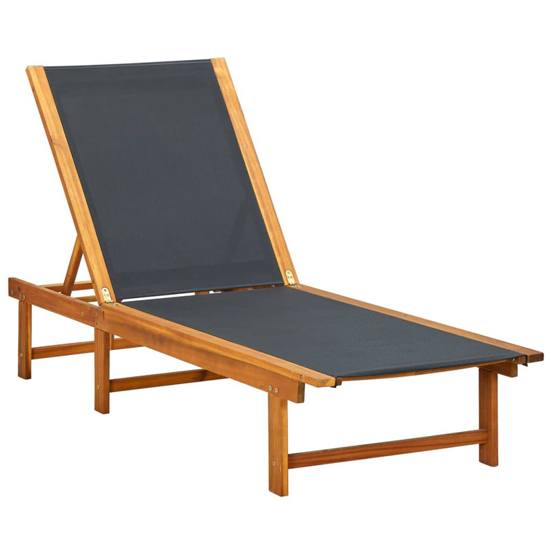 Chaise longue simple en acacia 80 po