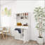 Armoire de rangement pour poubelle de cuisine de 67,7 pouces de hauteur avec 3 tablettes réglables, 2 tiroirs et 1 compartiment à poubelle inclinable pour espaces polyvalents