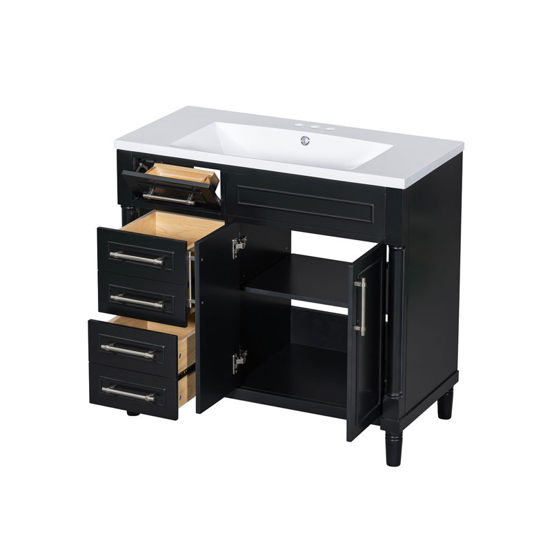 Meuble-lavabo simple 36 po avec plateau Leeonie