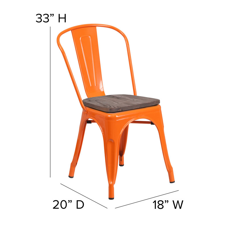 Chaise empilable Ketchum, Orange