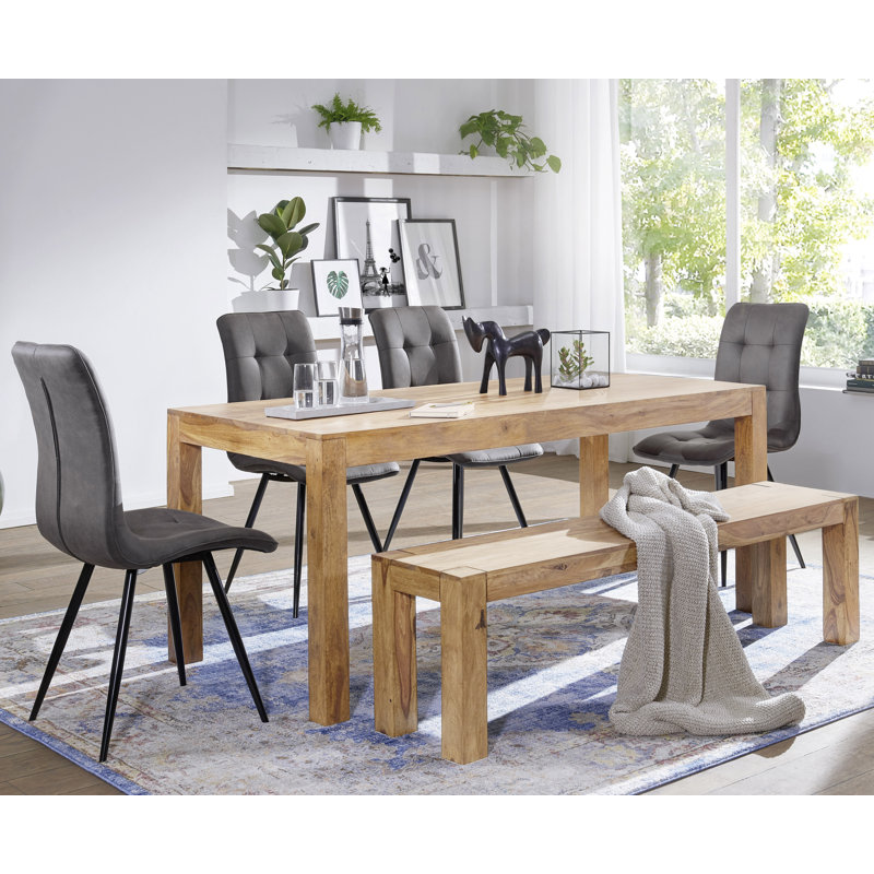 Warrenville Solid Wood Bench, 45cm H x 120cm W x 35cm D, Acacia
