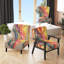 Fauteuil rembourré rétro avec motif abstrait Vintage