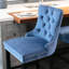 Velours de style moderne, pieds réglables, détails faits à la main - bleu (de 2 chaises de bar, tissu, tractions)-785758608