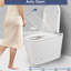 Toilette intelligente pour bidet, couvercle et chasse d'eau à ouverture automatique, bidet plus large, séchage à l'air chaud à l'eau chaude, activation du capteur au pied, distance de détection du Radar, modes de lavage, température réglable, mémo