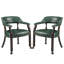  Porker Tufted Sponge Dining Chairs with Casters Green-539412325-566765871