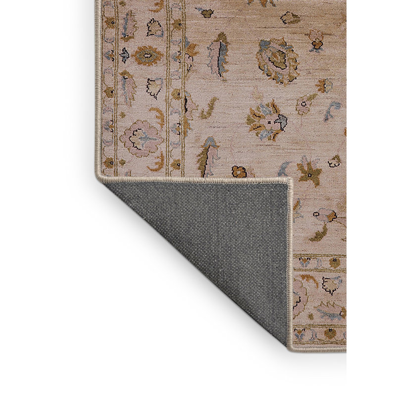 Tapis brun à motif floral Jane, Rectangle 2 pi x 3 pi