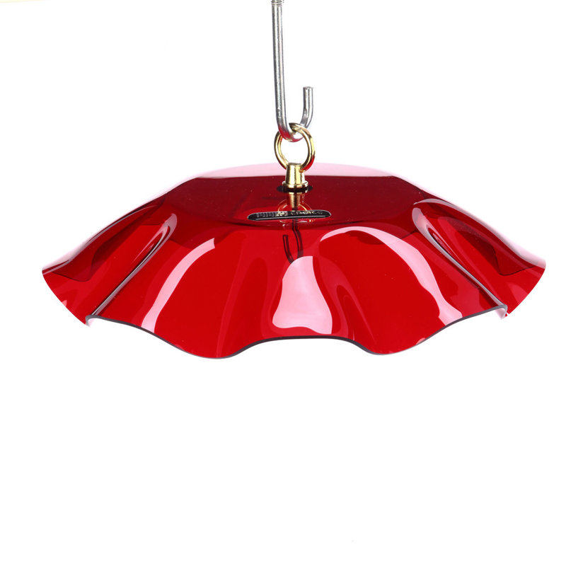 Birds Choice 13" Acrylic Bird Feeder Weatherguard, Yellow, Red, 4H x 13W x 13D
