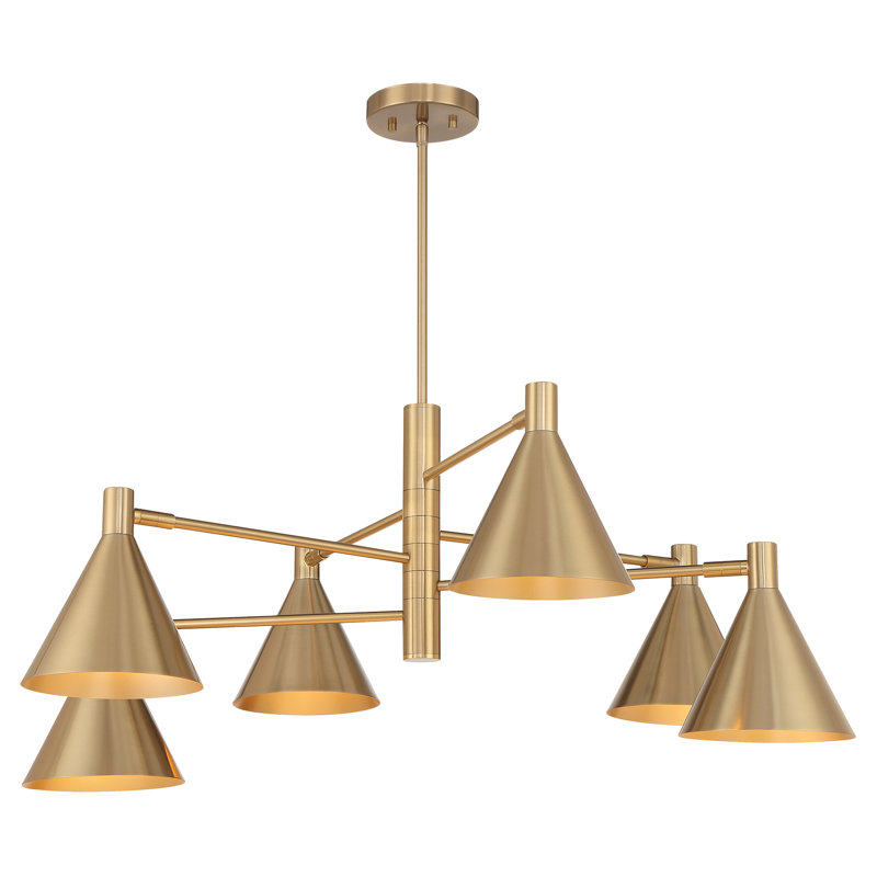 Lustre linéaire à intensité variable 6 lumières Pharos