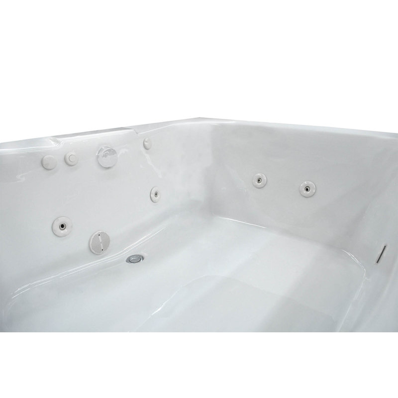 Dominica 59'' x 40.5'' Drop-In Whirlpool Acrylic Bathtub