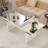 47 Inches Luxury Rectangular Mirror Coffee Table with Fluted Tempe Glass, Modern Sofa Side Table, Easy 2-Step Assembly, Light Luxury Style, Reinforced Packaging