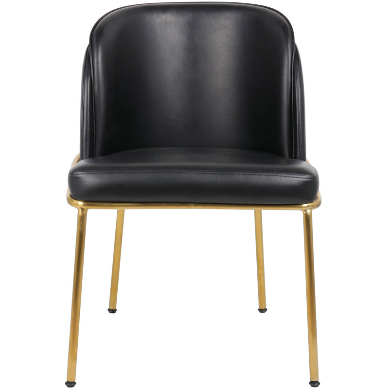 Jagger Side Chair, Black Vegan Leather