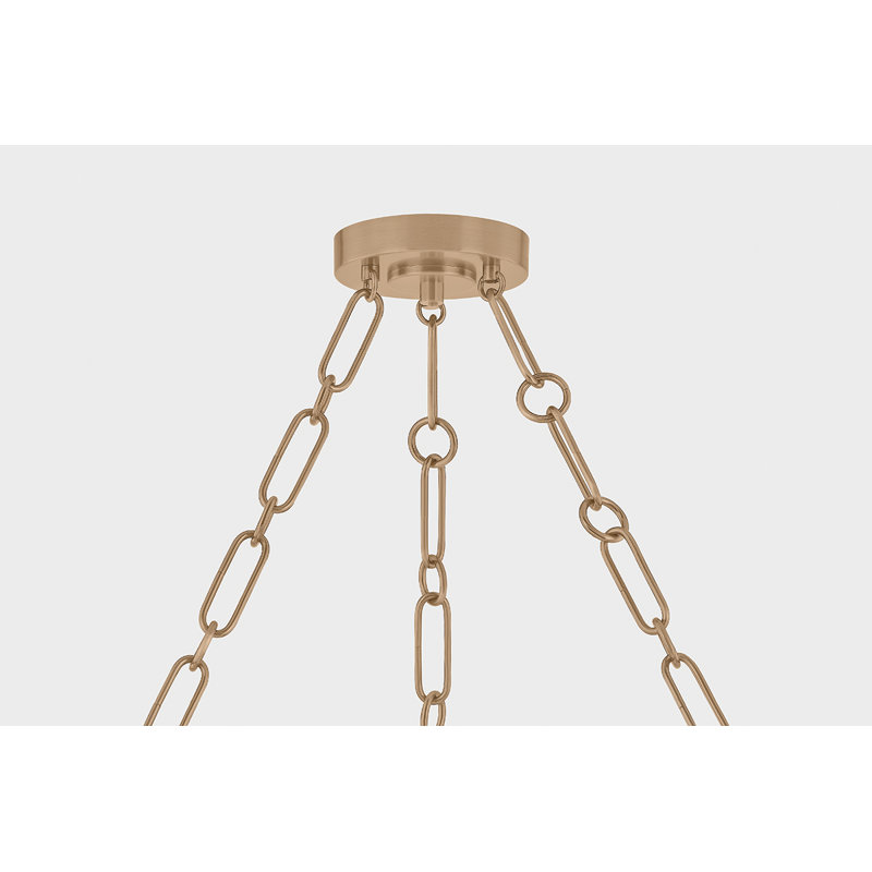 Troy Lighting Caelum Chandelier in Patina Brass, 6" H x 44.5" W x 44.5" D, 9 Lights