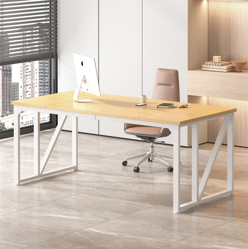 Computer Desk 70×30.7 Inch Gaming Desk with Deeper & Thicker Desktop, Office Desk Work Desk for Home Office, Natural