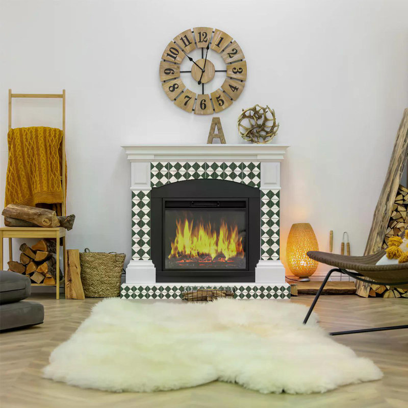 Carreau de mosaïque auto-adhésif en vinyle 4 po x 4 po Rhombus, Vert foncé / blanc