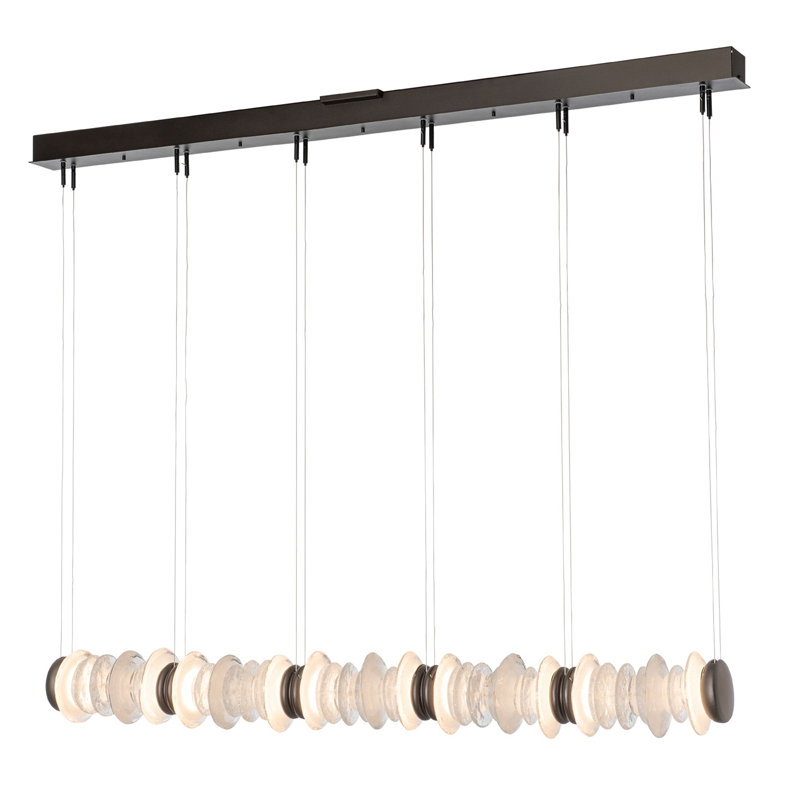 Cairn Linear LED Pendant - White, Oil Rubbed Bronze