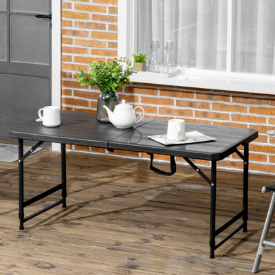 Lewert Rectangular Metal Outdoor Dining Table , 118cm cm W 60cm cm D