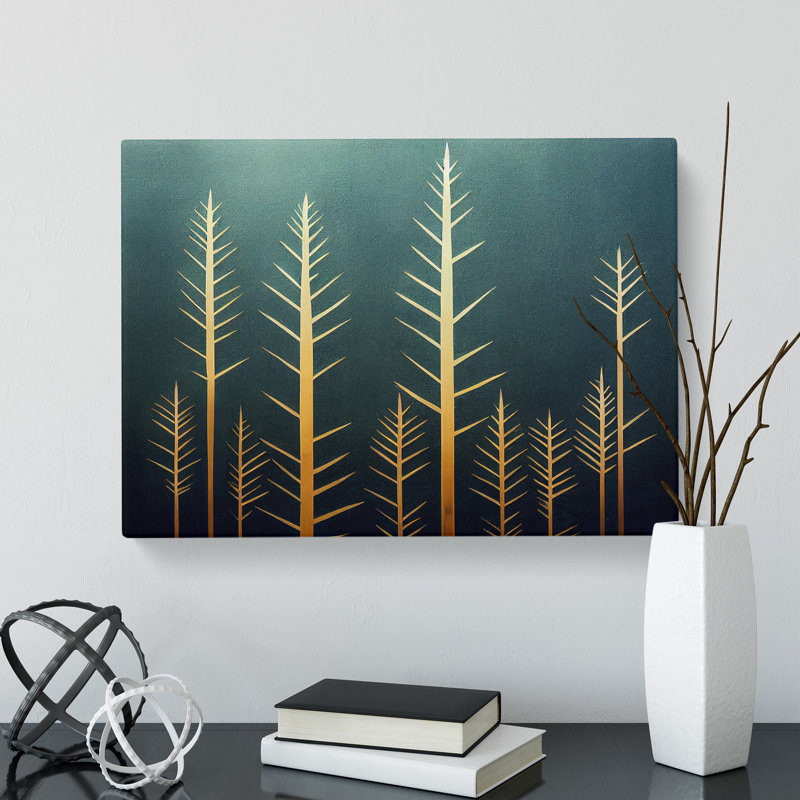 Refined Abstract Pine Trees - Wrapped Canvas