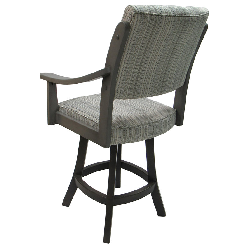 Tabouret de comptoir pivotant Irminger, Fumée, Plaisir naturel, Tabouret de comptoir (siège d'une hauteur de 26 p