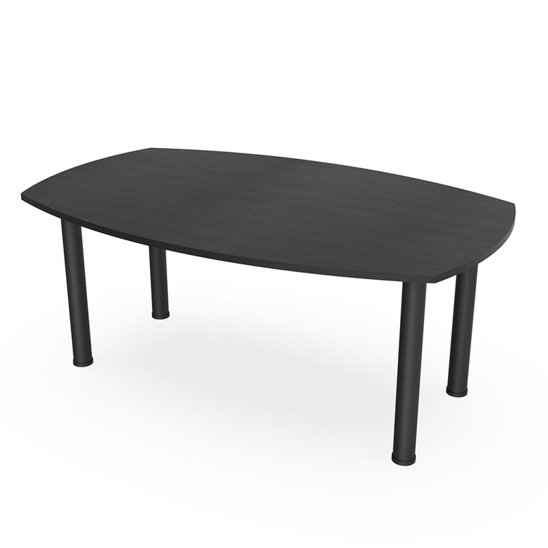 Table de conférence Pavert, Noir mat, Cyprès noir, H 30 po x l 120 po x P 48 po
