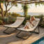 Chaise pliante d'extérieur 2 pièces avec coussin épais et appui-tête amovible-1215749659
