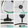 Jucel 24" Modern Smart Reversible Ceiling Fan with Light and APP Control, 6-Speed Dimmable LED Fan Lights